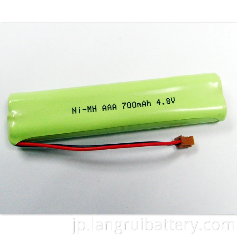AAA 4.8V 700 MAH NI-MH充電式バッテリー